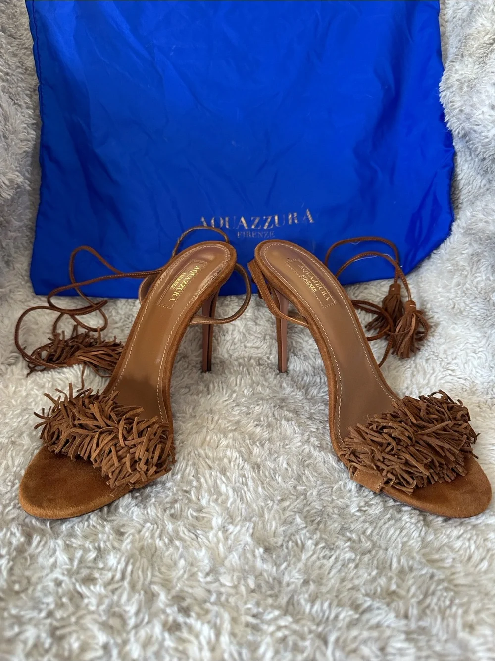 Aquazzura Wild Thing Suede Sandals